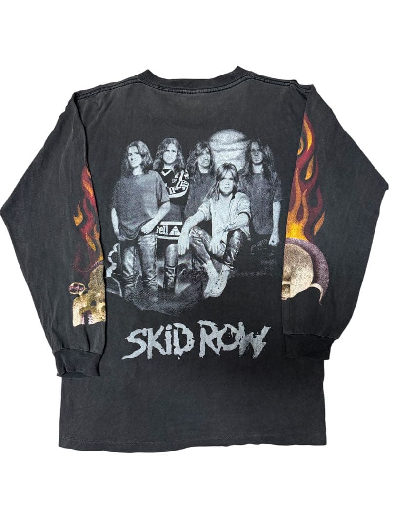 SKID ROW（スキッド・ロウ）ロングスリーブ Tシャツ 黒