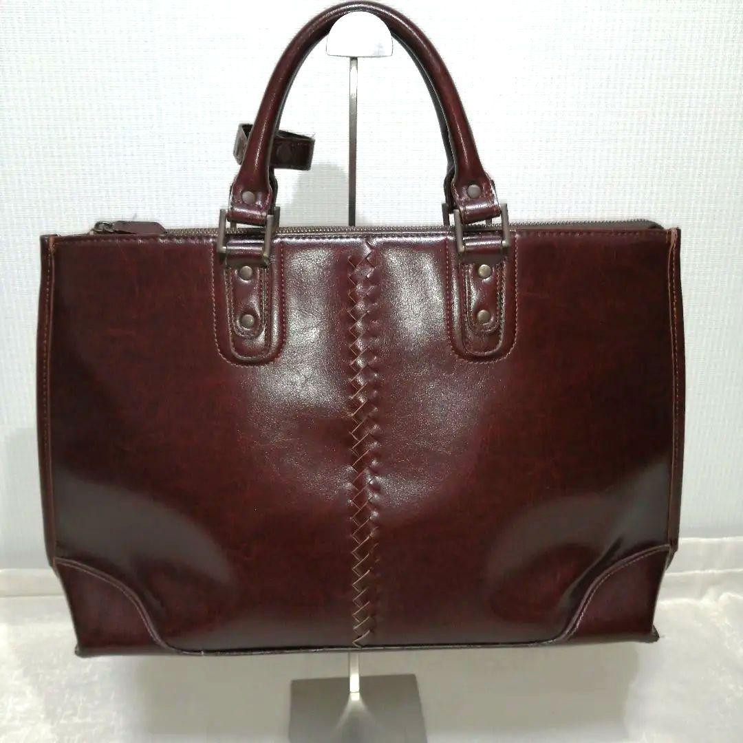 youta ヨータ 2way ビジネスバッグ レザー ボルドー