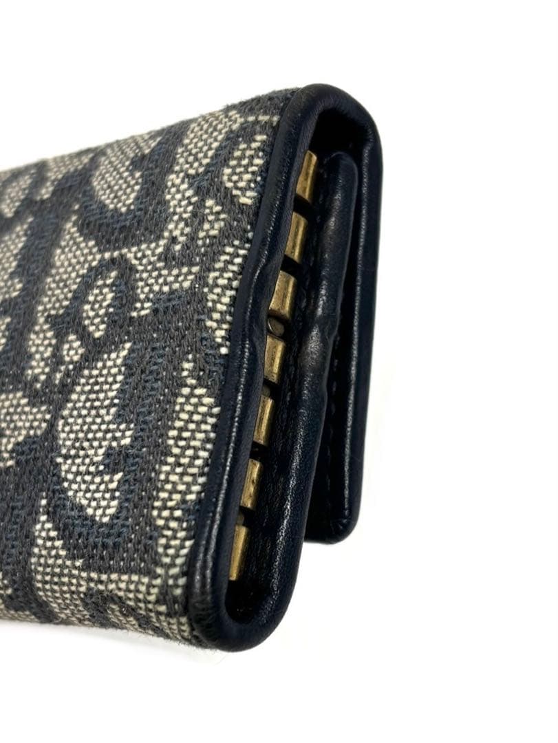 クリスチャンディオール　トロッター　6連キーケース　ネイビー　MC0023