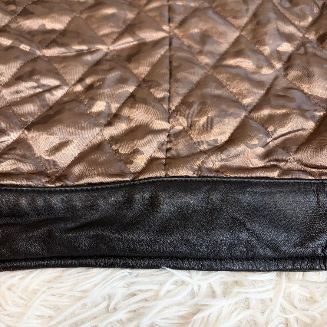 ナノユニバース シングル レザージャケット ライダース ラムレザー 本革 黒