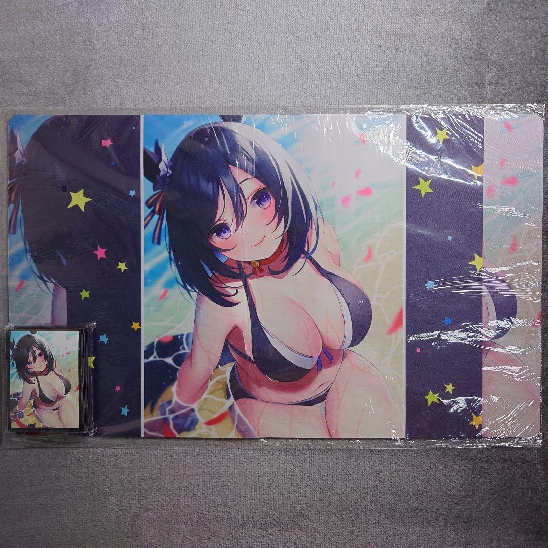 α1ウマ娘 花びら&海&ビキニ エイシンフラッシュ スリーブ&プレイマット