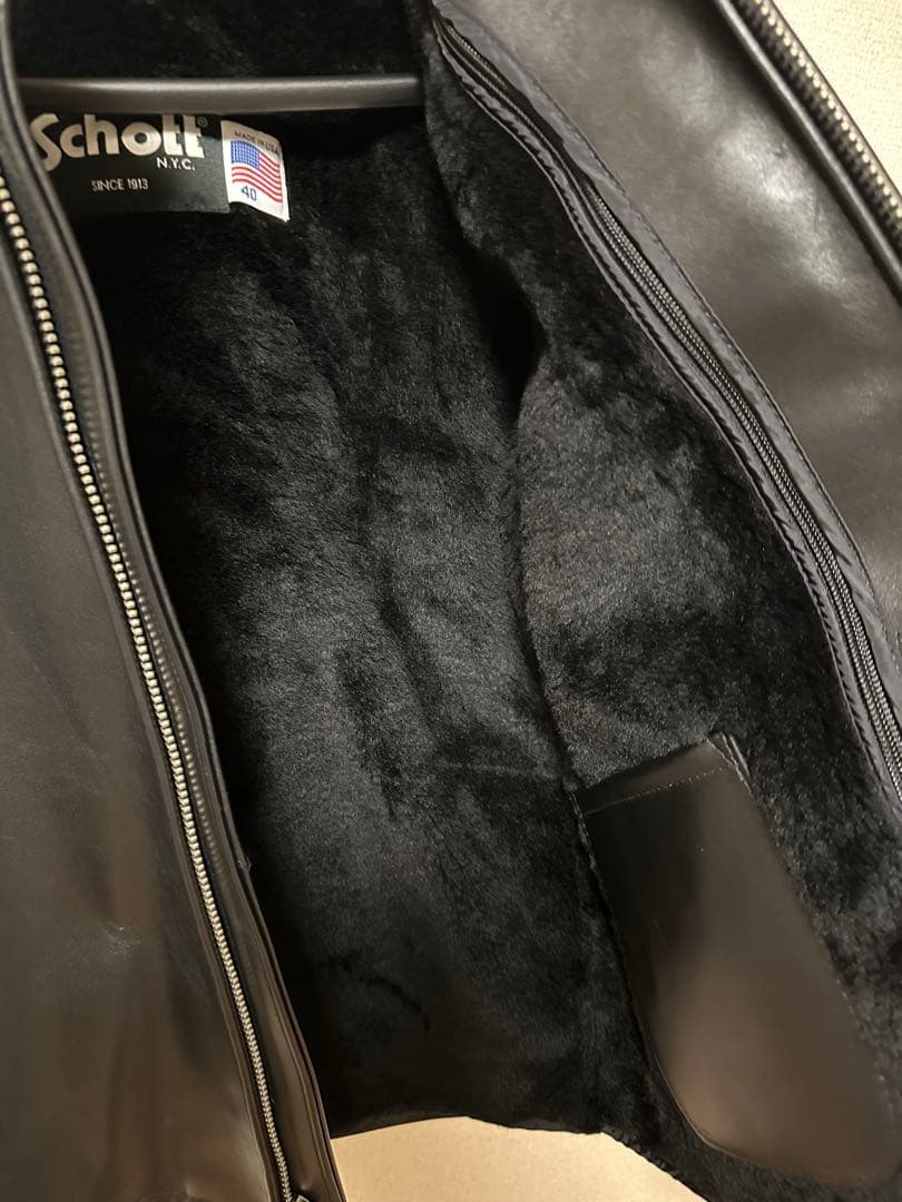 schott 641 40size ステアハイド　シングルライダース