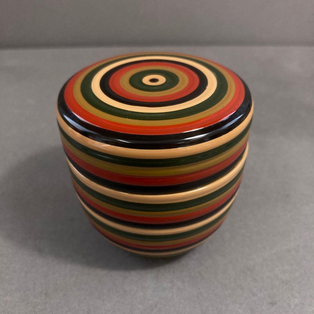 茶道具　独楽塗　棗　黒切合口　中次　S109N