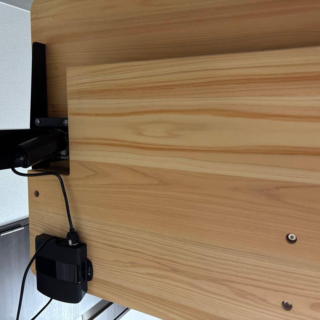 国産無垢材ヒノキ昇降デスク　キシル　N120