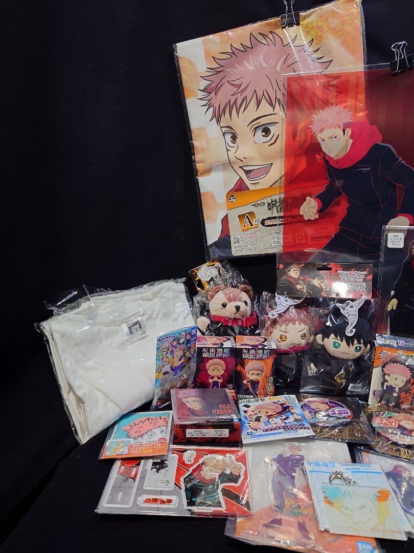 呪術廻戦 虎杖悠仁＆伏黒恵 マスコットぬい ベア Tシャツ他公式グッズ大量詰合せ