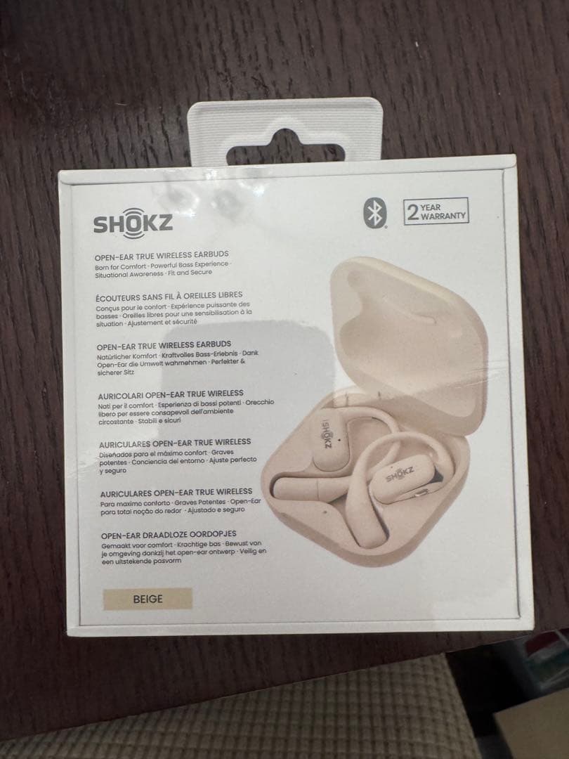 SHOKZ OPENFIT ベージュ　ワイヤレスイヤホン　ショックス