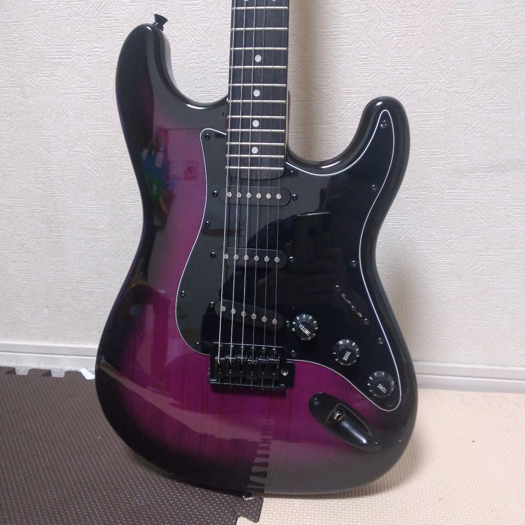 SELDER ストラトタイプエレキギター、パープルカラー美品！音出し確認済み品！