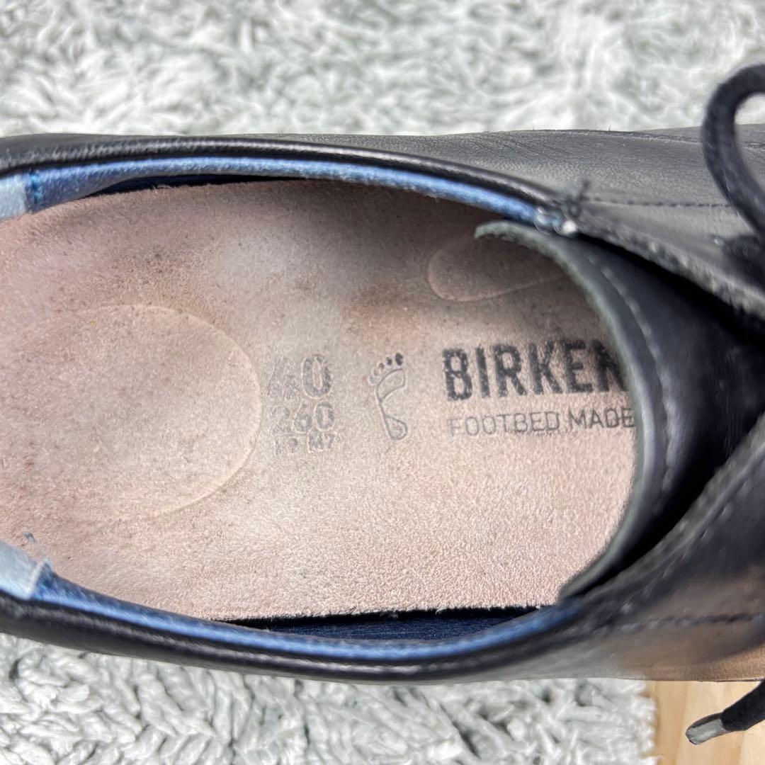 Birkenstock ジャレン ブラック 40 レザー プレーントゥ