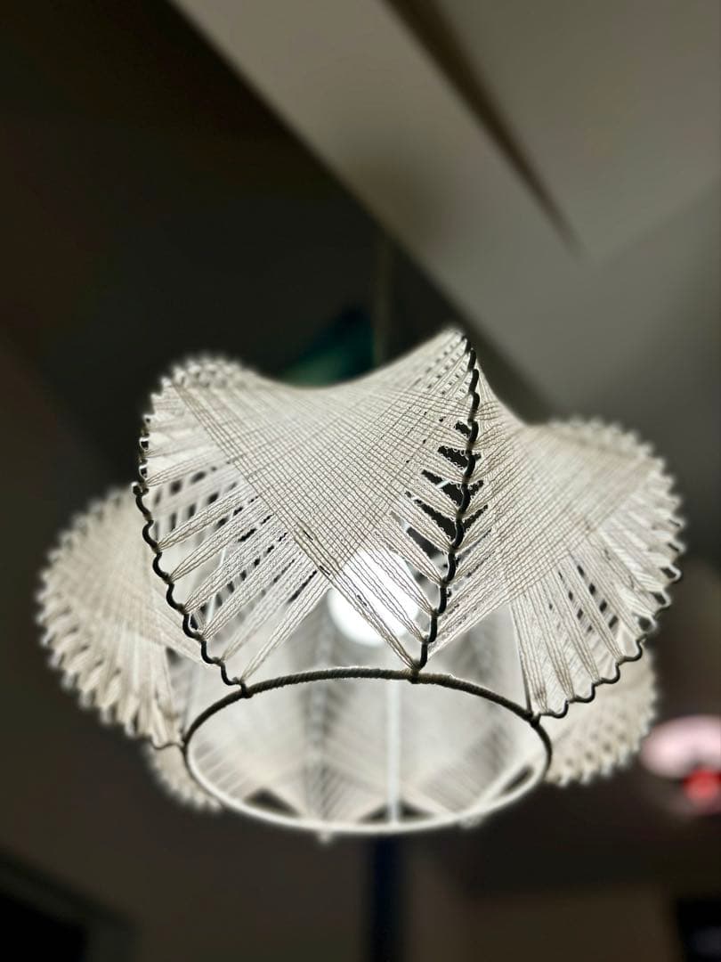 独60年代　EEA Leuchten パイン材と綿糸のヴィンテージ・ペンダント