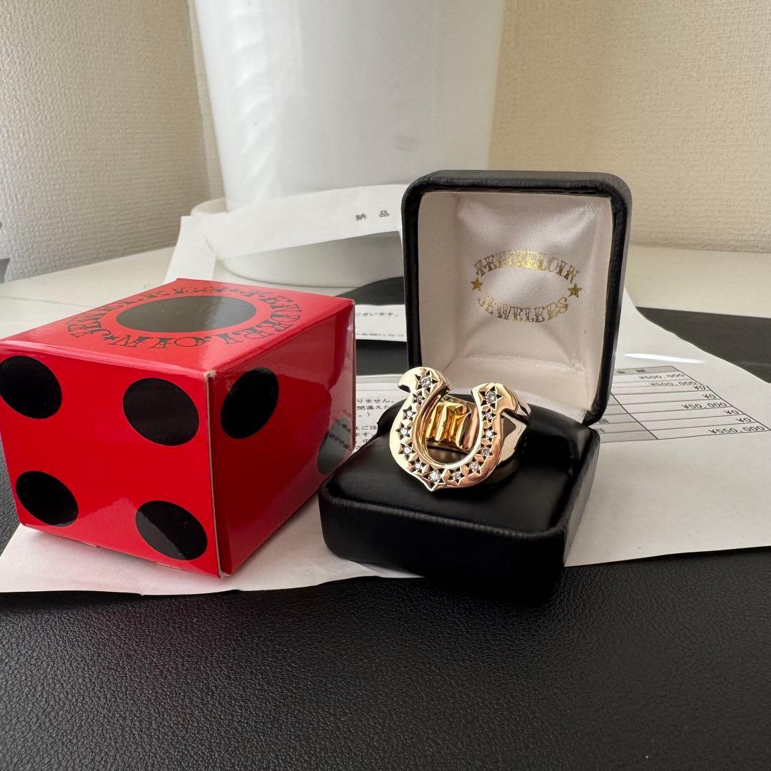 「超美品」TENDERLOIN テンダーロイン ホースシューリング 13号ダイヤ