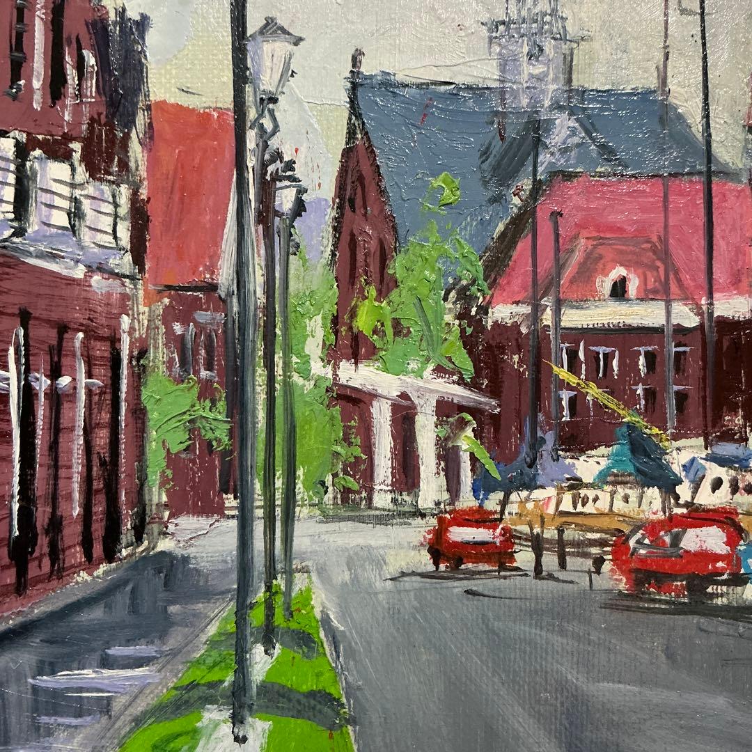 絵画・額縁・油絵・麻倉雄一郎・雨上がりのホールン・ボールドキャンバス(色紙)