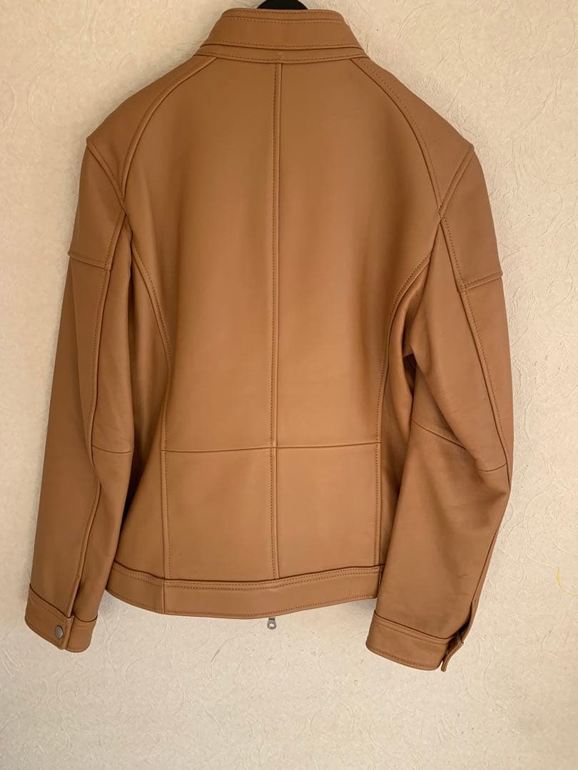 メンズビギ　【キャメル】シングルライダース 羊革 M　Rattle Trap