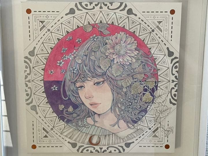 木村智博「ウチとソト 」木製パネル、アクリルガッシュ、色鉛筆、鉛筆