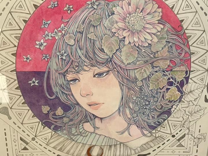 木村智博「ウチとソト 」木製パネル、アクリルガッシュ、色鉛筆、鉛筆