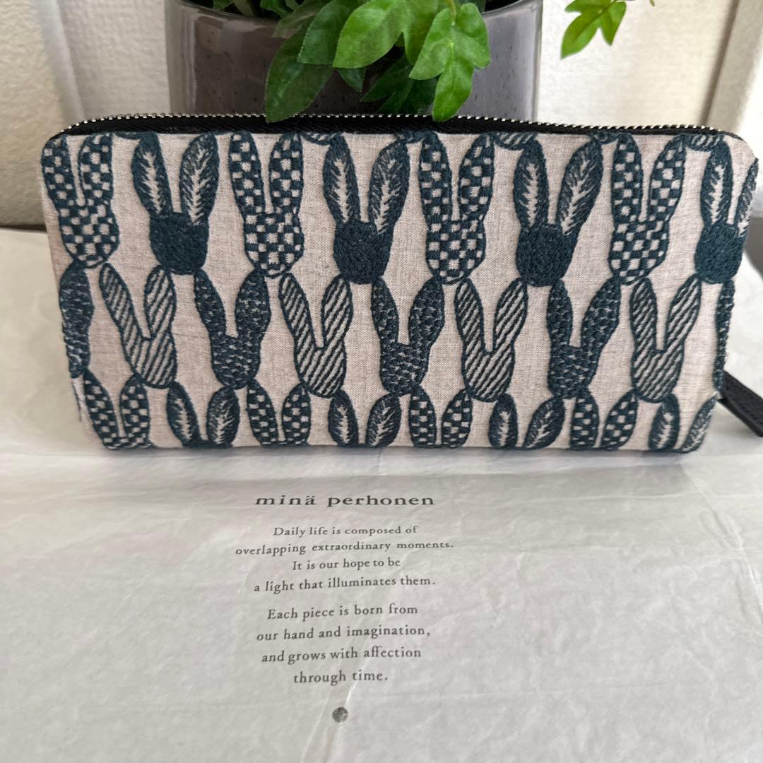ミナペルホネン pomppia 長財布　ハンドメイド