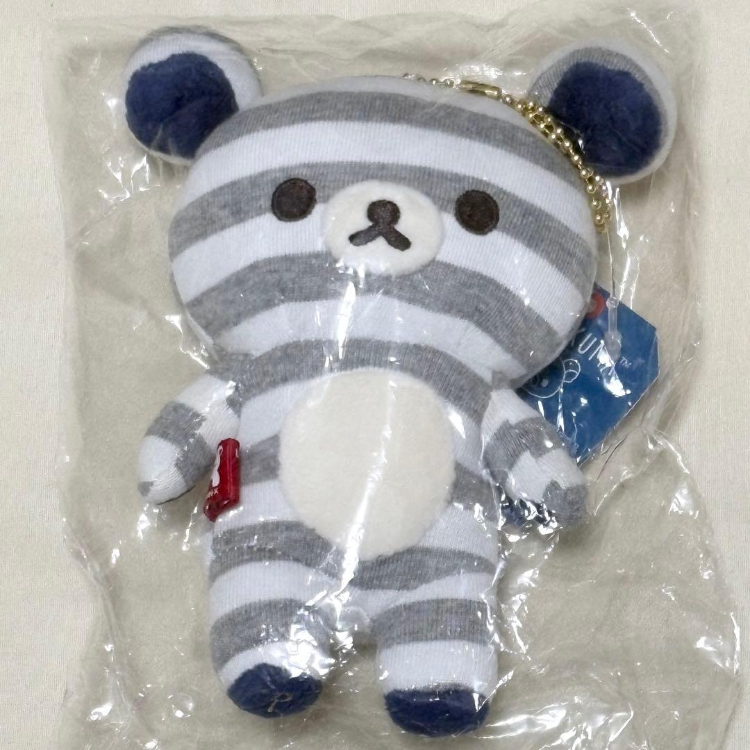 【リラックマ】 ☆超希少☆ リラックマストア限定 ぬいぐるみバッジ ボーダー柄