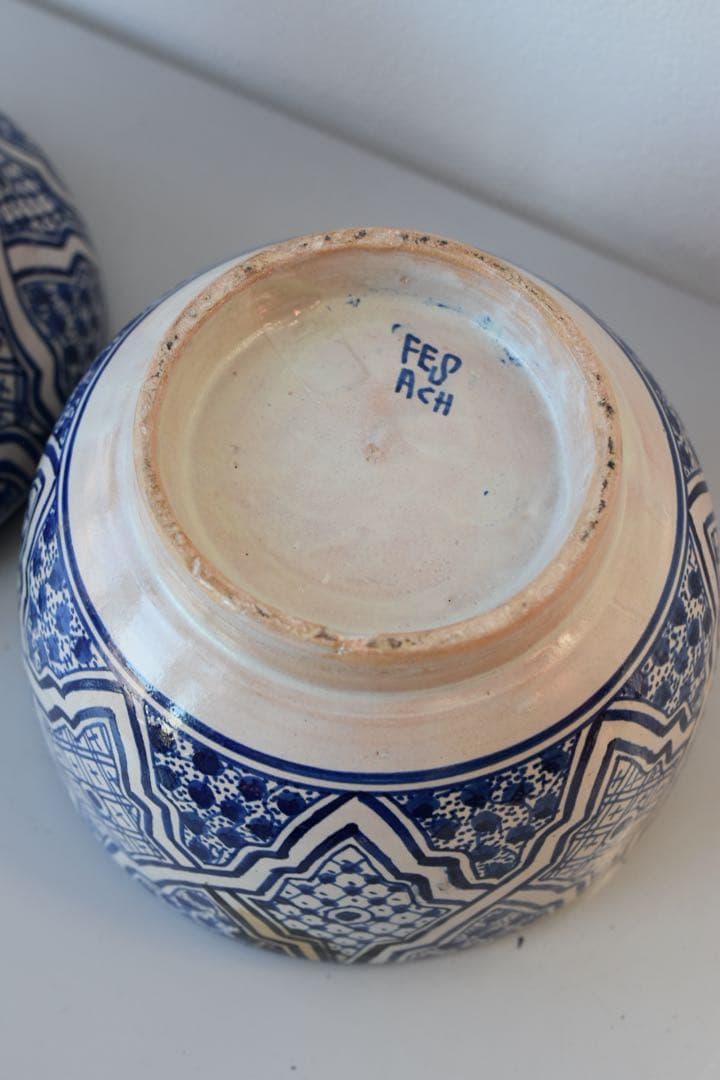 モロッコ食器　フェズ産 陶器ボウル　モロッコ陶器