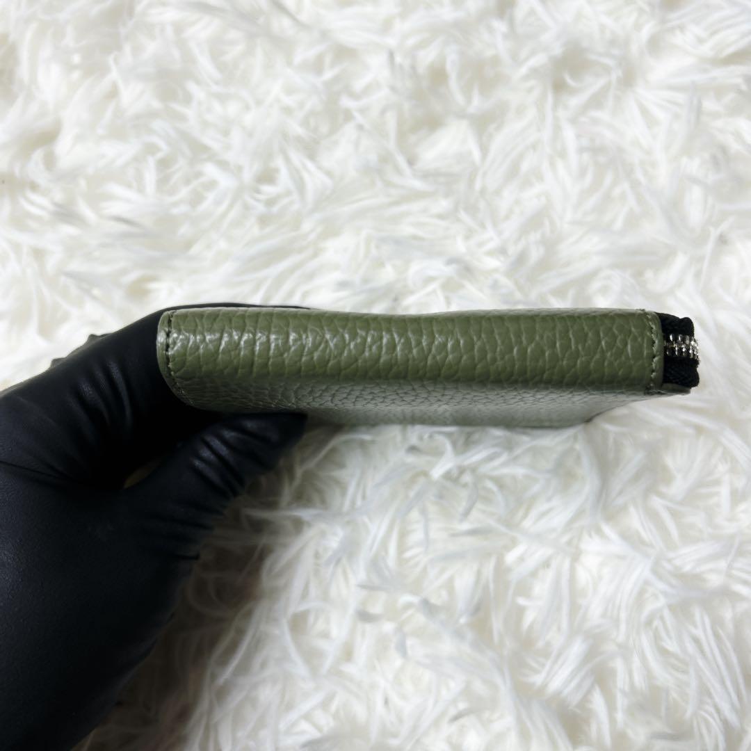 【美品】ATAO アタオ ミニ財布 チェス(CHESS) クロサイ 緑 刺繍