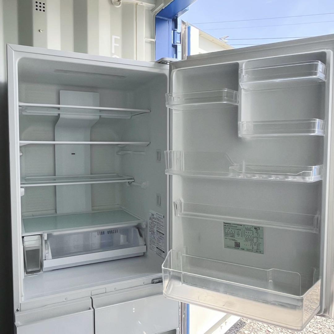 取付無料！パナソニック高性能おしゃれホワイトインテリアガラス5ドア冷蔵庫！洗濯機