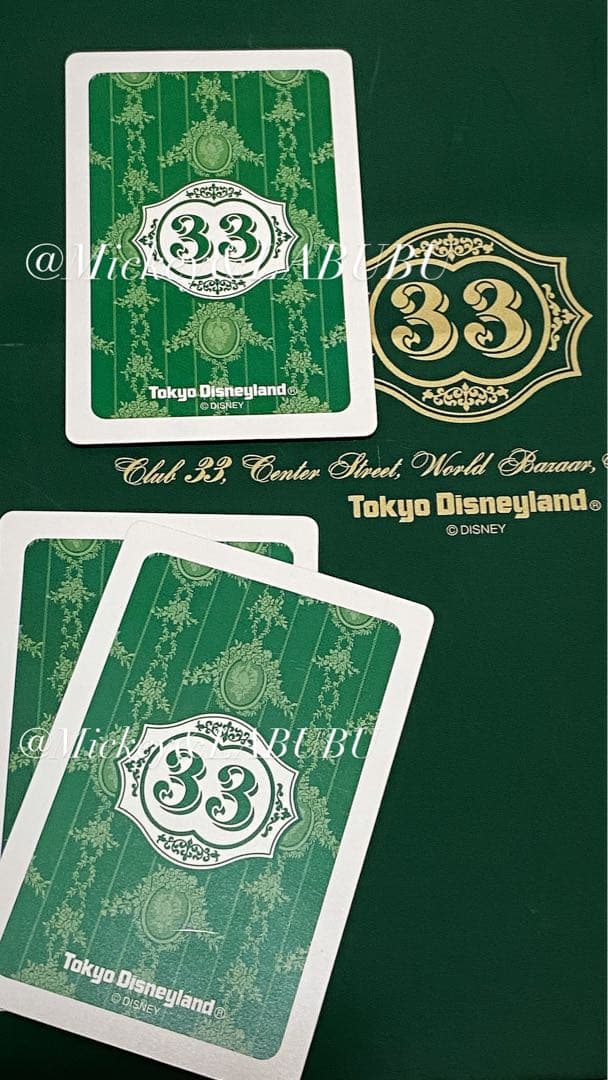 非売品クラブ33幻激レア❤︎マジックトランプDisneyディズニー限定club33