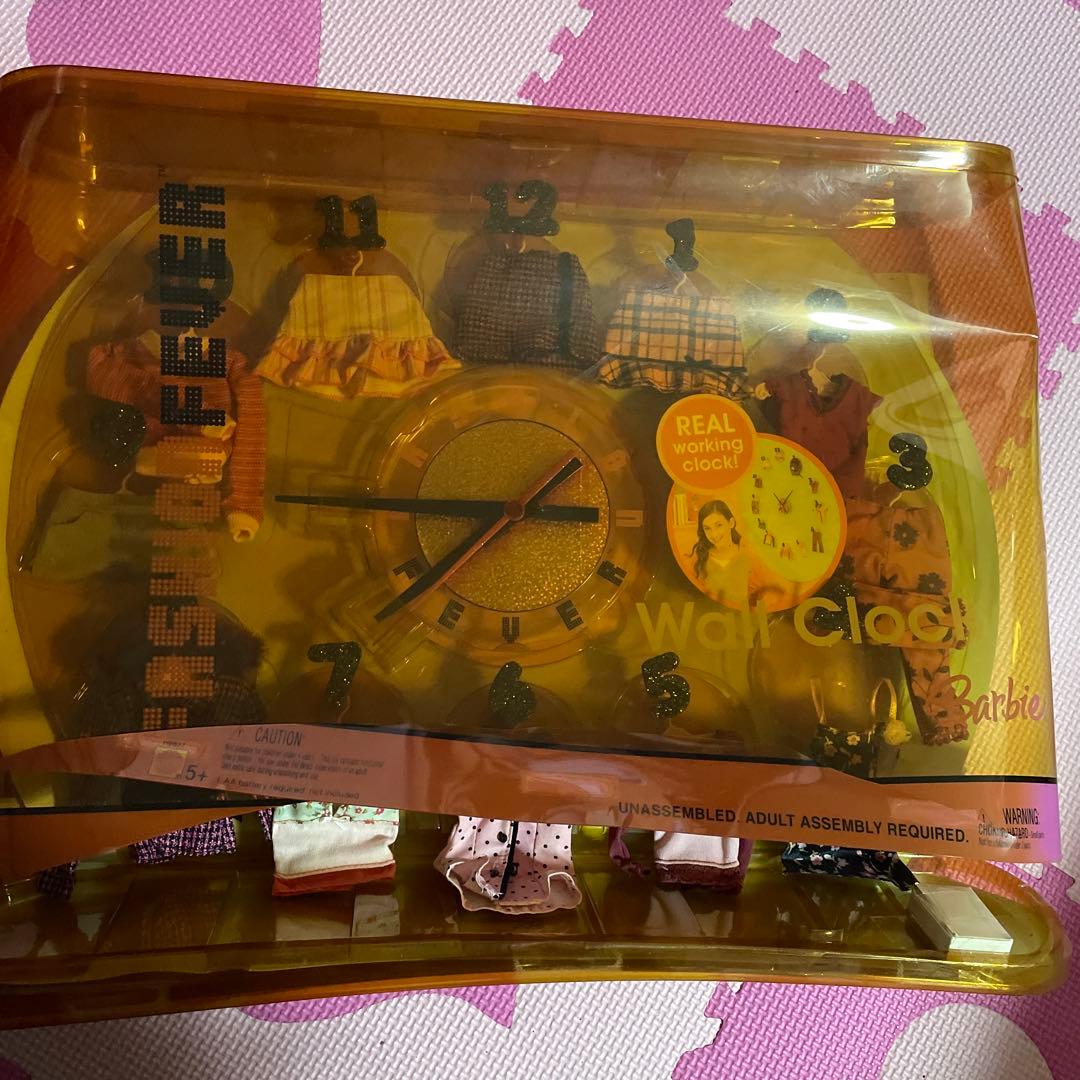 未使用♡Barbieファッションフィーバー♡ウォールクロック