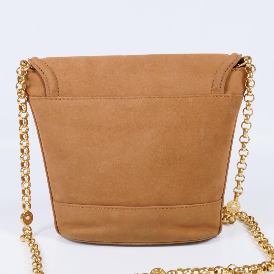 美品✨ティファニー チェーン ショルダーバッグ スエード サークルロゴ