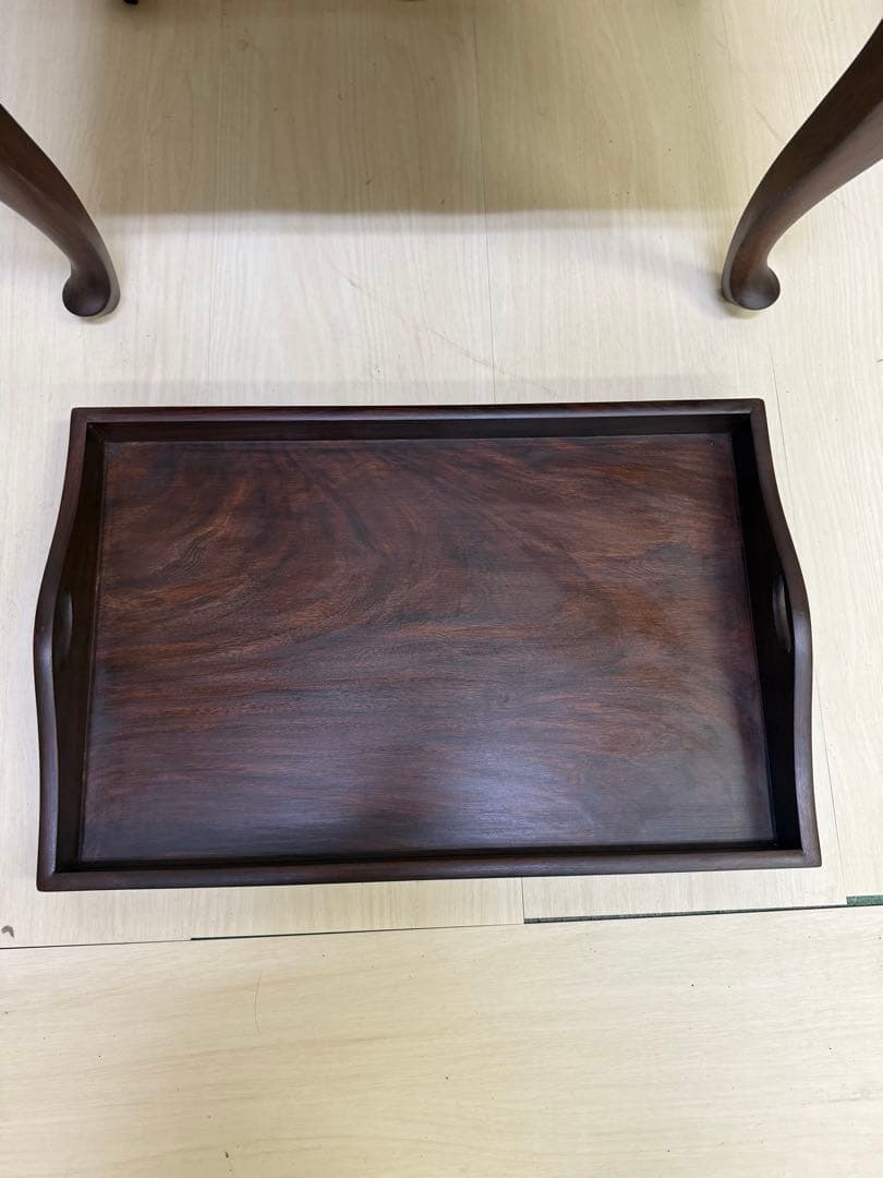 【引き取り可】 ローズウッド製の装飾収納箱　ねこあし　猫足