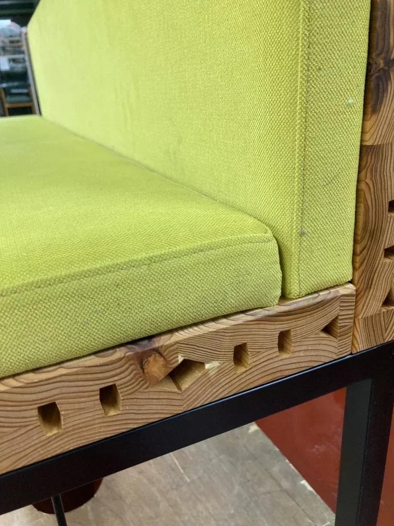 無印良品 株式会社内田洋行 ベンチ型ソファ ライトグリーン