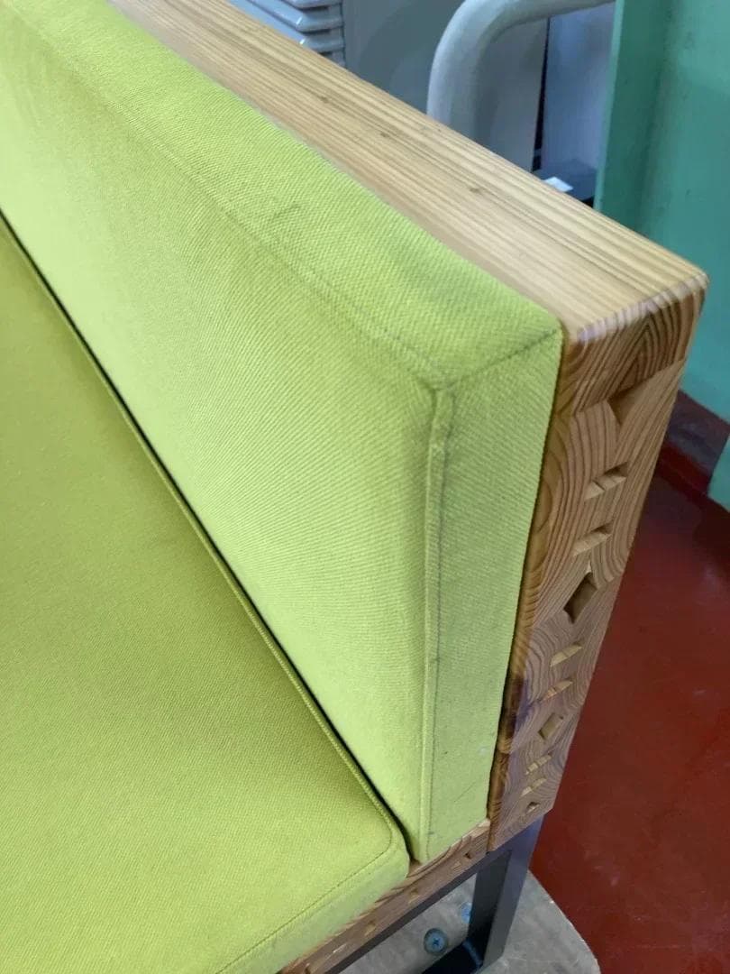 無印良品 株式会社内田洋行 ベンチ型ソファ ライトグリーン