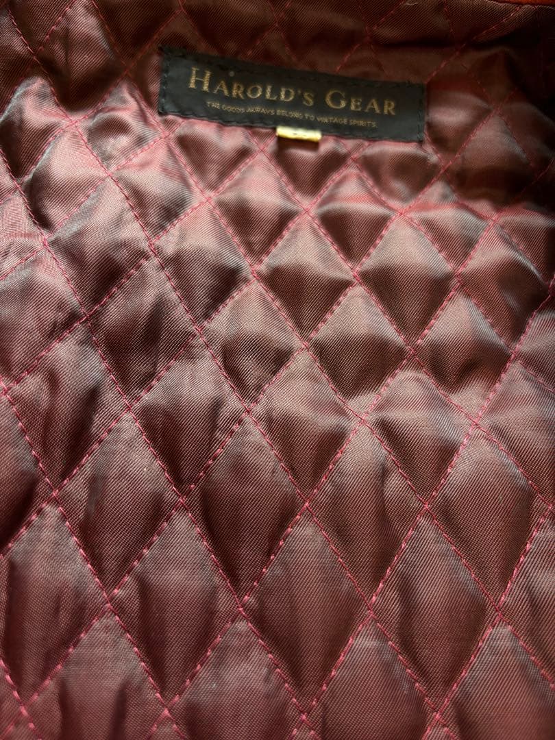 ハロルズギア　ライダースジャケット 赤　ホースレザー　馬革　定価10万円