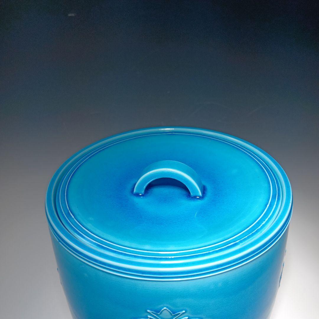 茶道具　松谷造　浅黄交趾古銅模様　 水指　共箱