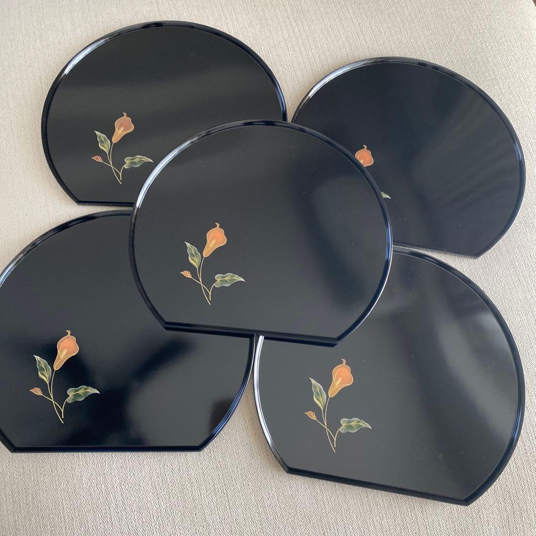 山中漆器　半月盆　卓上膳　会席御膳