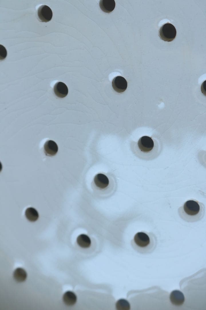 フランス　アンティーク　プレート　水切り　チーズ　豆腐　白　さくらんぼ