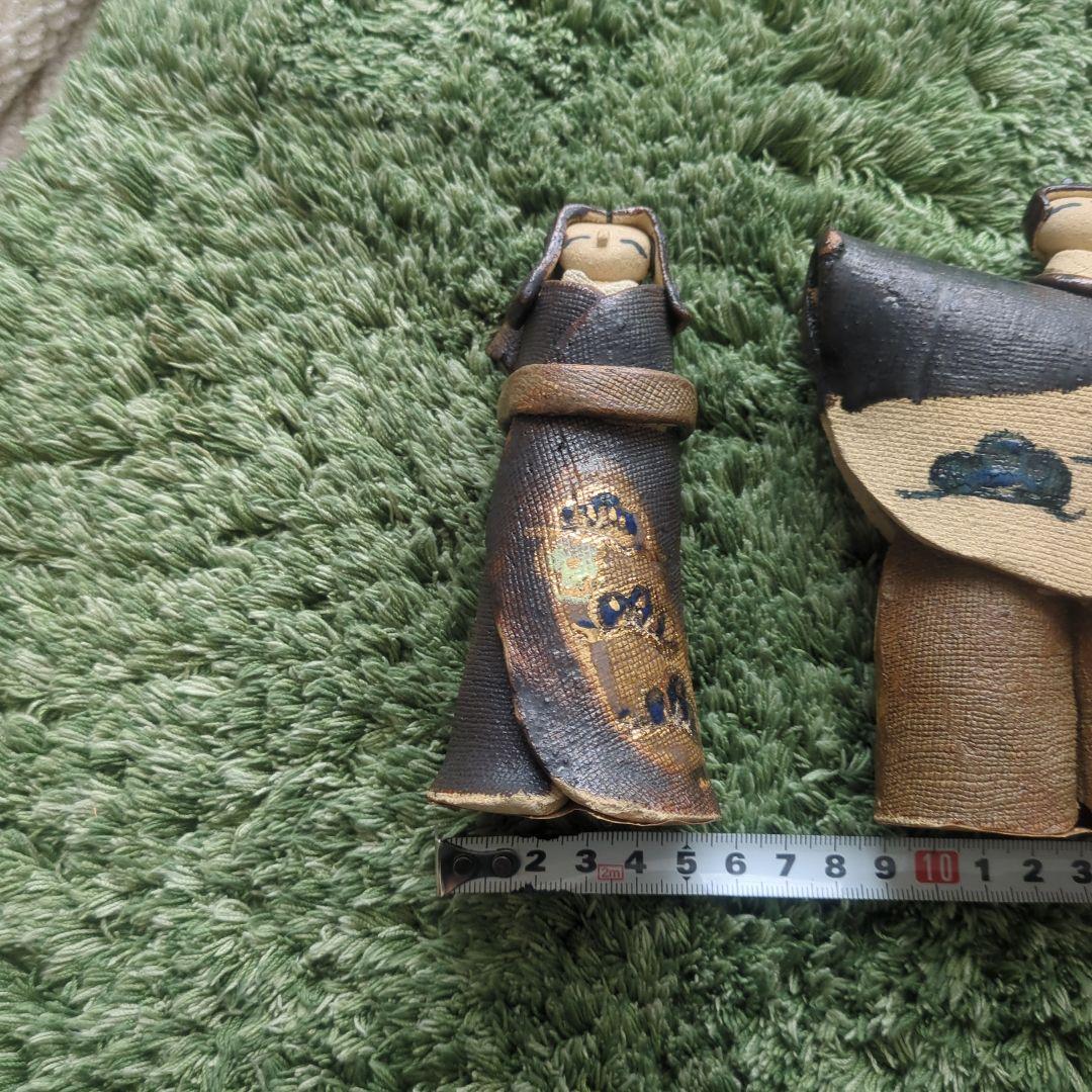 雛人形 陶器製 自然の釉