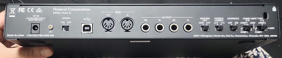 DTM・DAW Roland Rubix44 USB AUDIO INTERFACE