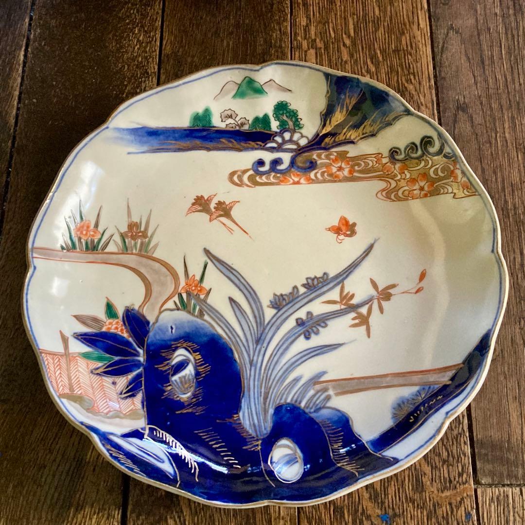 伊万里 皿 染付 金彩 色絵 6枚 染付金彩2枚