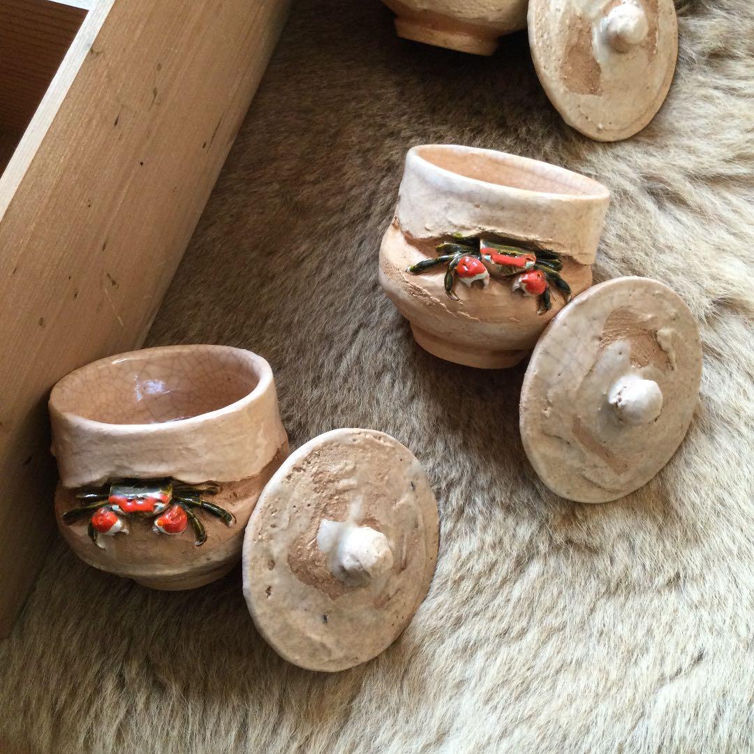 伊予　松山　楽山焼　茶器5客揃い