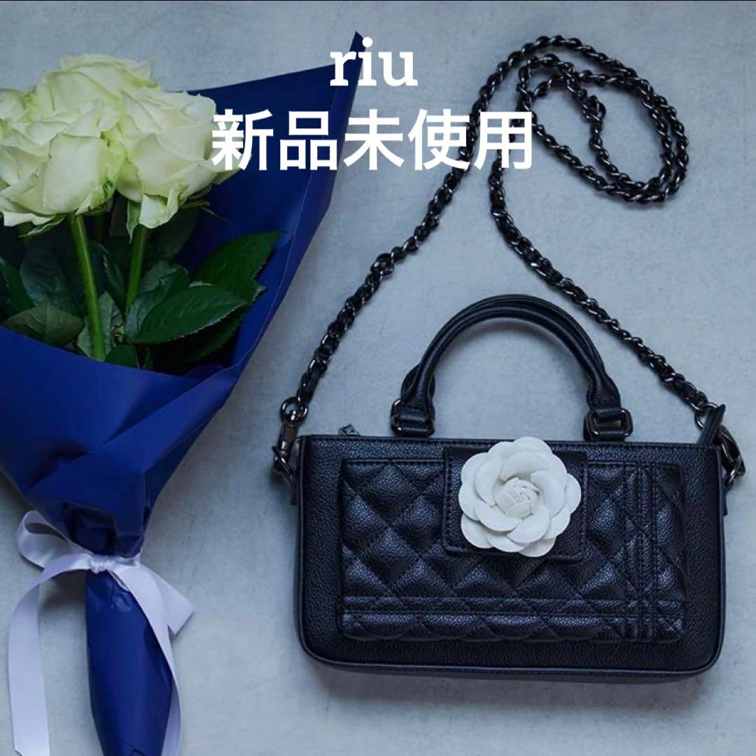 riu フォーンバッグ　Rose phone bag ブラック　薔薇　ローズ