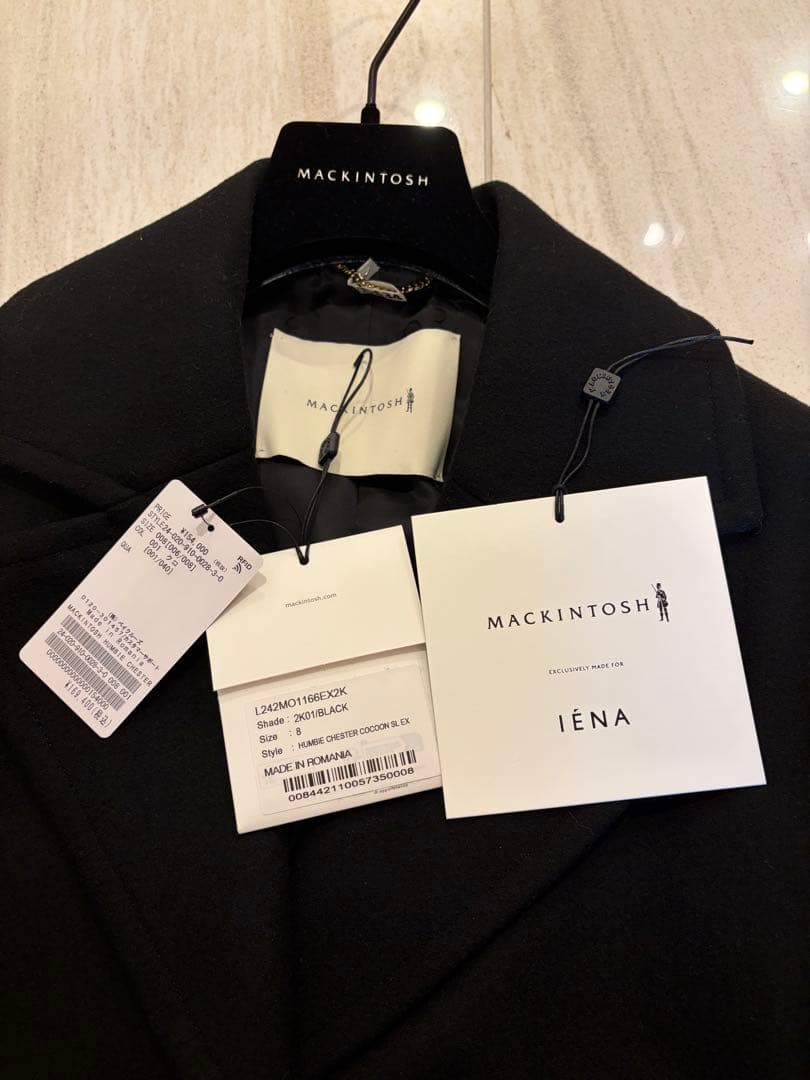 MACKINTOSH 別注HUMBIE チェスターコクーンコートブラック　美品