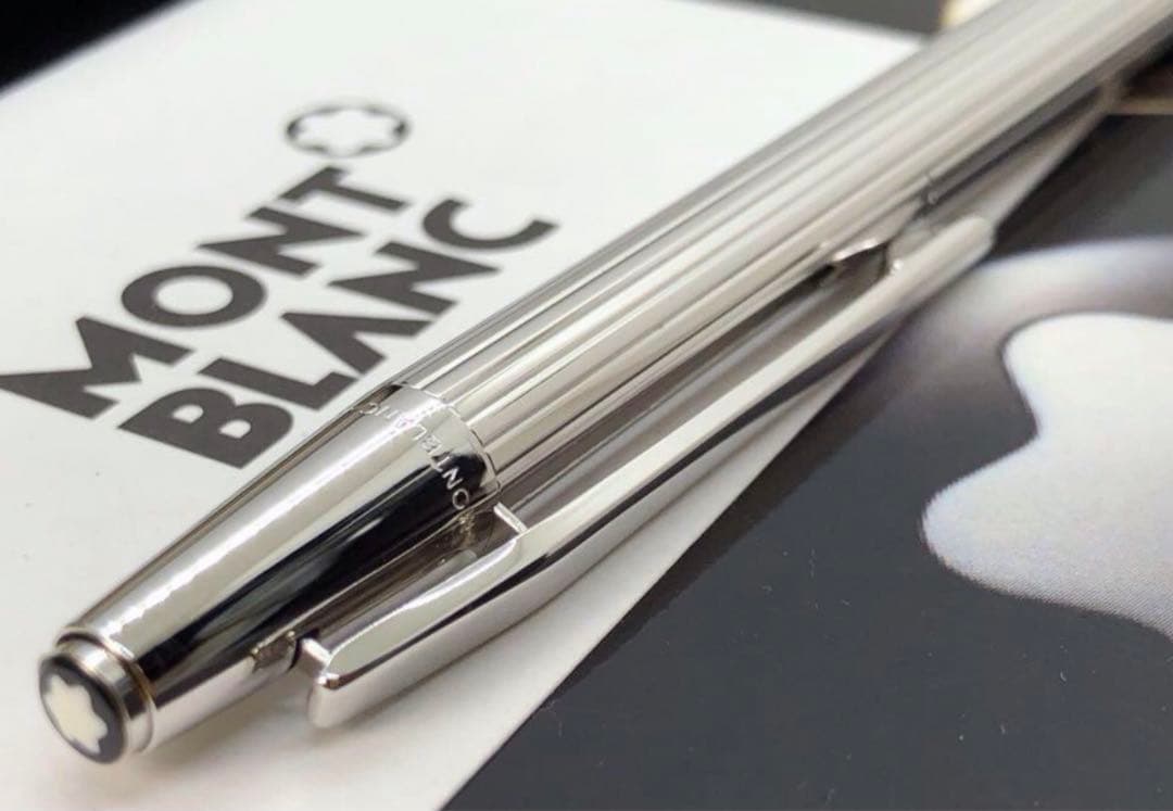 ⭐️金運アップ頂点の総プラチナ張り⭐️No1957レアな初期型S&S⭐️モンブラン社⭐️