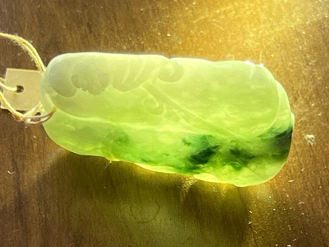 天然翡翠 根付 掛物 H6–17