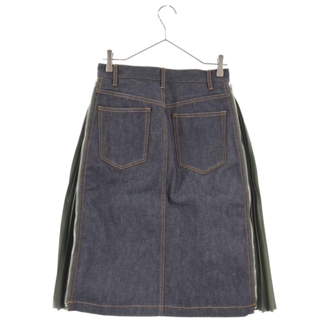 Sacai サカイ 21SS×A.P.C. サイドジッププリーツデニムスカート
