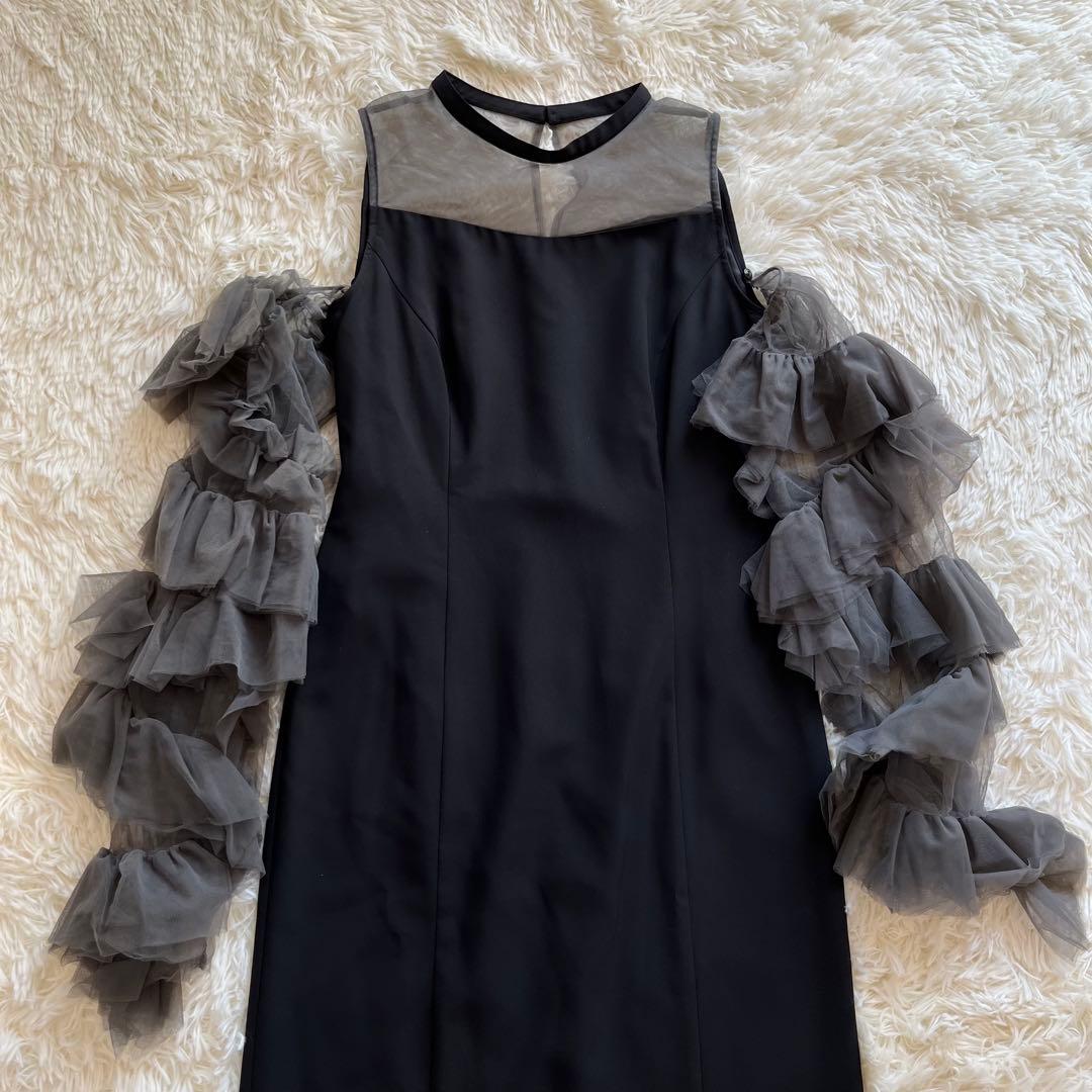 美品✨Kana カナ　チュールフリルスリーブ　Iライン 2way ドレス　M