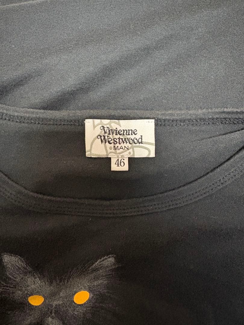 Vivienne Westwood 猫グラフィック Tシャツ 46 ブラック