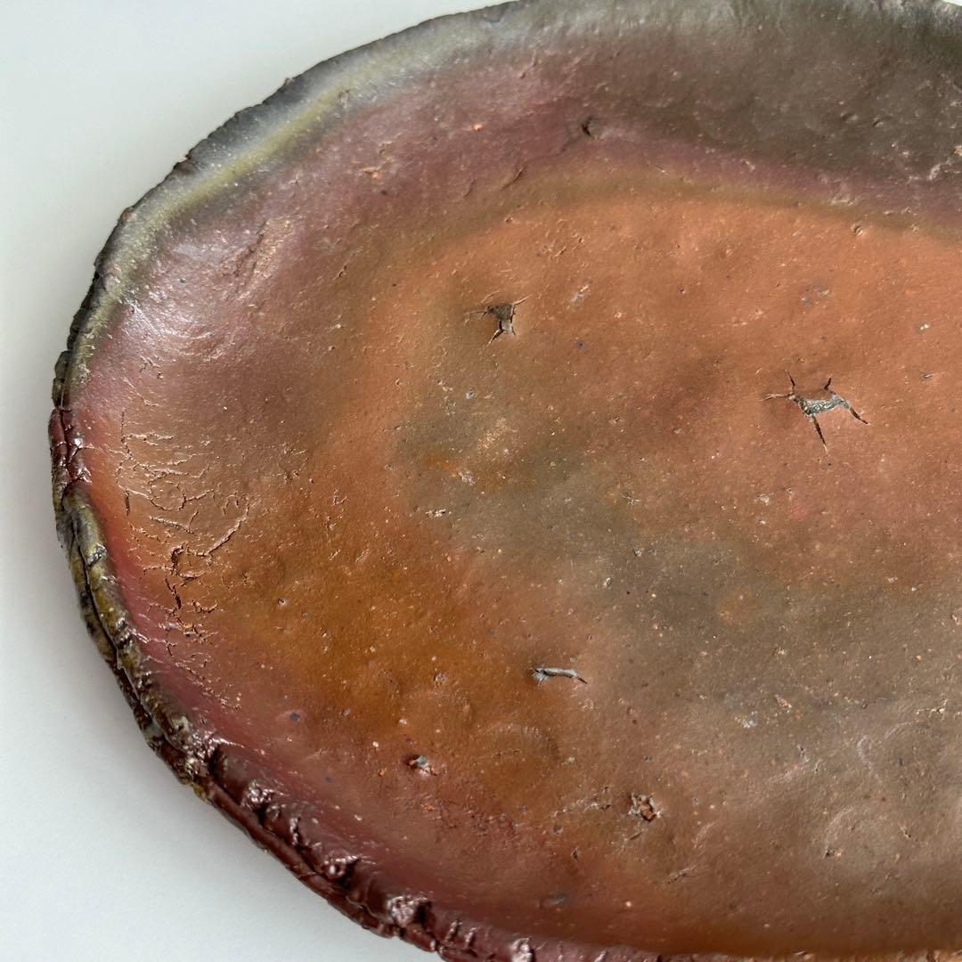 原田拾六 備前 皿 丸皿 共箱