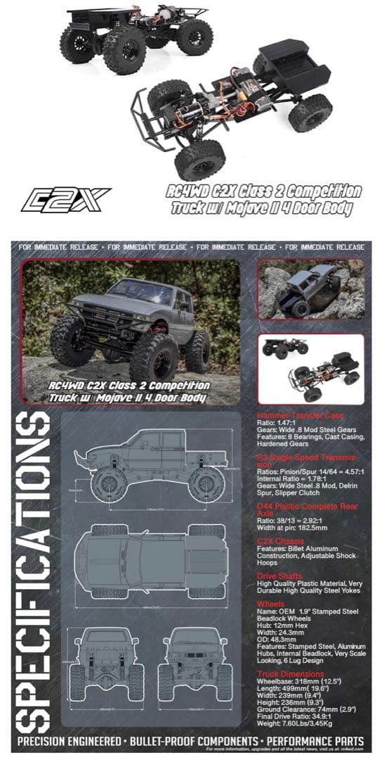 新品未開封RC4WD C2X Class 2 Competition Truck
