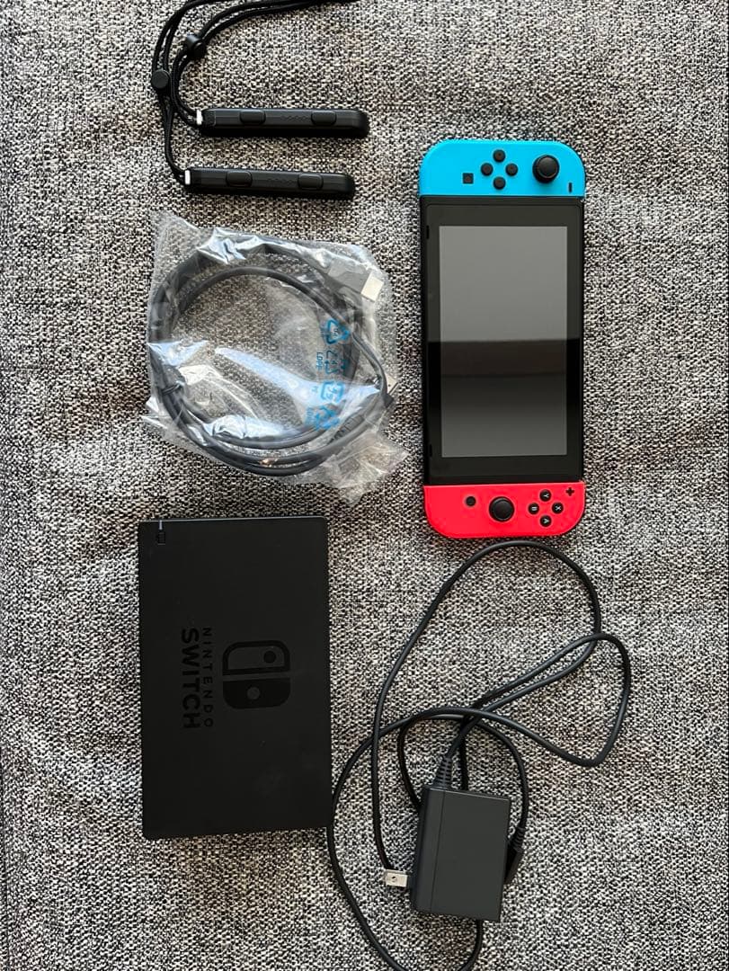 Nintendo Switch 本体 青/赤 充電器・ケーブル付き