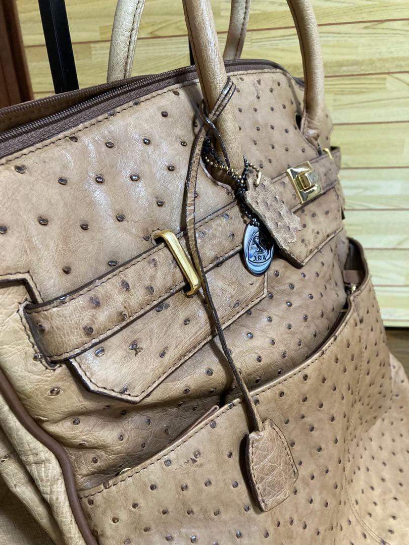 オーストリッチレザー JRA認定 大容量キャリーオンバッグ iii Sanpo製