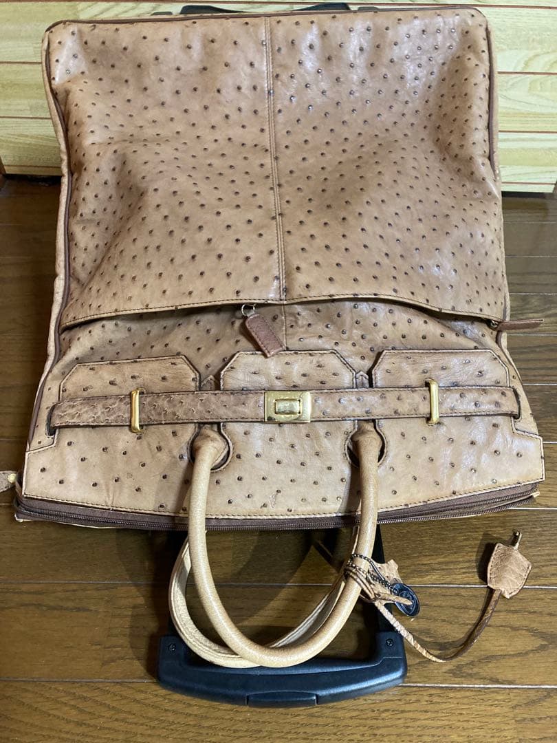 オーストリッチレザー JRA認定 大容量キャリーオンバッグ iii Sanpo製