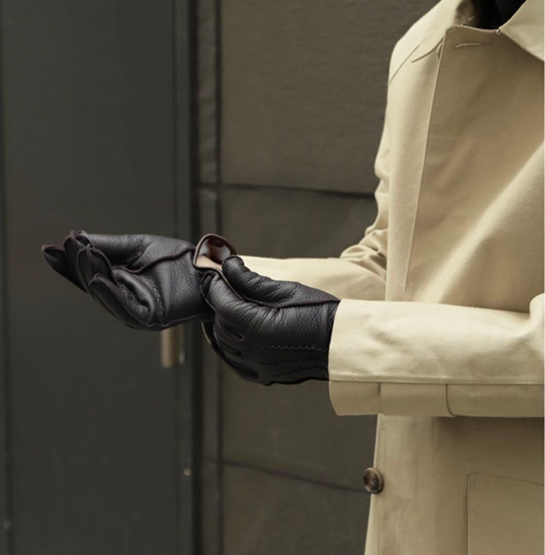 【美品】 DENTS デンツ ディアスキングローブ カシミヤライニング